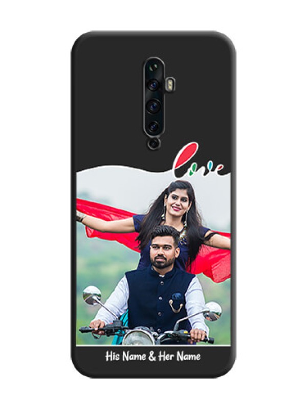Custom Fall in Love Pattern with Picture - Photo on Space Black Soft Matte Mobile Case - Oppo Reno 2F