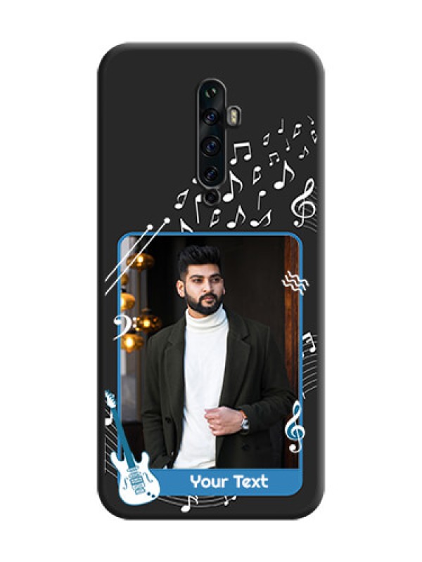 Custom Musical Theme Design with Text - Photo on Space Black Soft Matte Mobile Case - Oppo Reno 2F