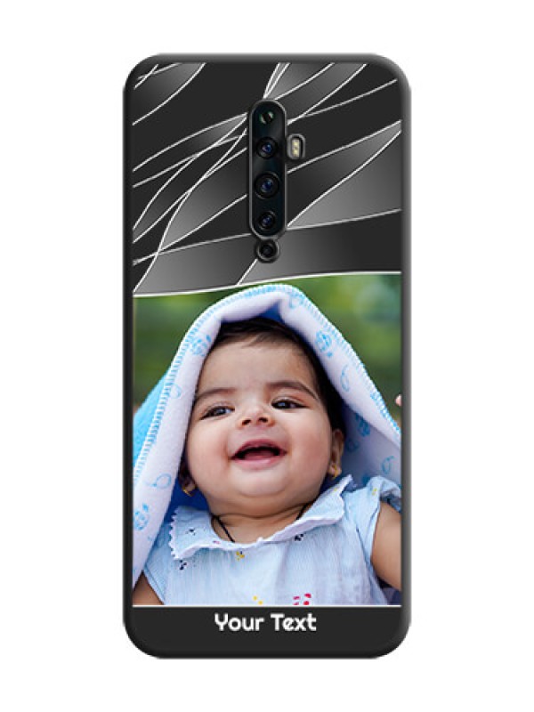 Custom Mixed Wave Lines - Photo on Space Black Soft Matte Mobile Cover - Oppo Reno 2F