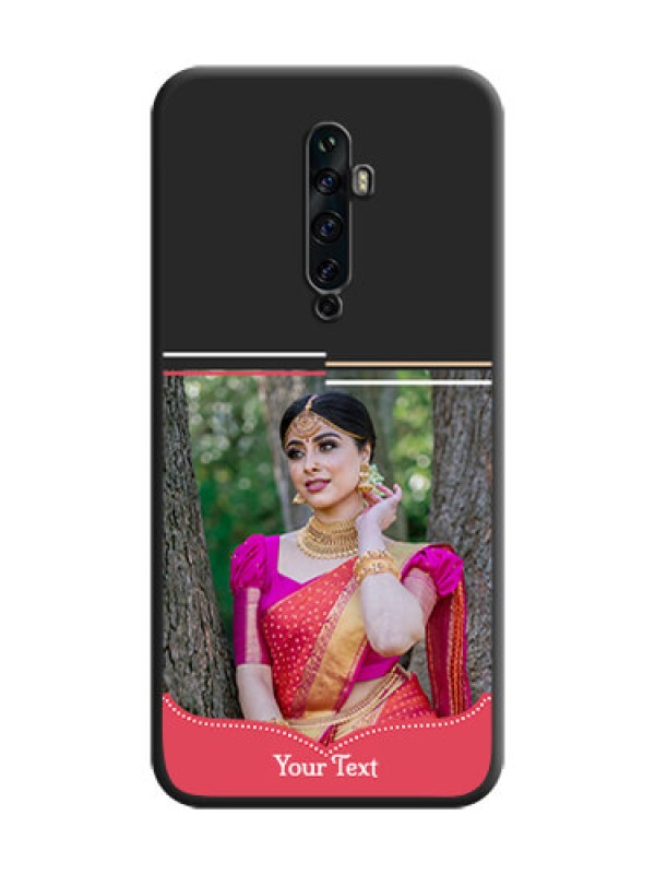 Custom Classic Plain Design with Name - Photo on Space Black Soft Matte Phone Cover - Oppo Reno 2F