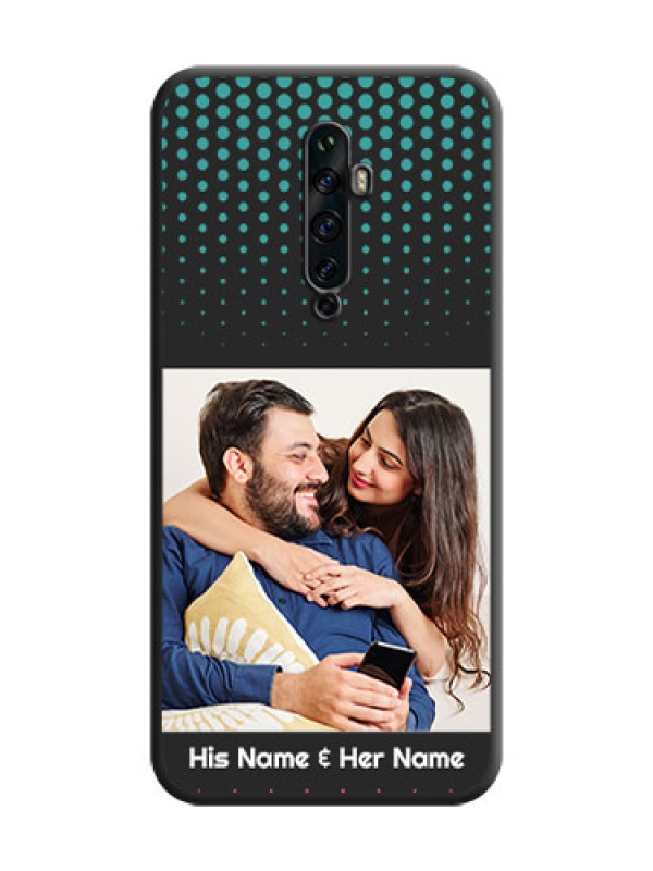 Custom Faded Dots with Grunge Photo Frame and Text on Space Black Custom Soft Matte Phone Cases - Oppo Reno 2F