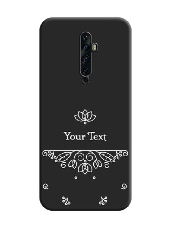Custom Lotus Garden Custom Text On Space Black Personalized Soft Matte Phone Covers -Oppo Reno 2F