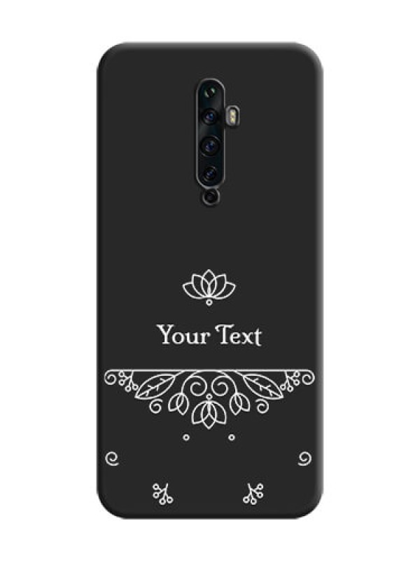 Custom Lotus Garden Custom Text On Space Black Personalized Soft Matte Phone Covers -Oppo Reno 2Z