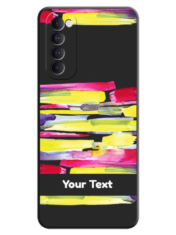 Custom Brush Coloured on Space Black Personalized Soft Matte Phone Covers - Oppo Reno 4 Pro