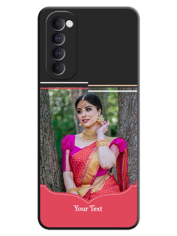Custom Classic Plain Design with Name - Photo on Space Black Soft Matte Phone Cover - Oppo Reno 4 Pro