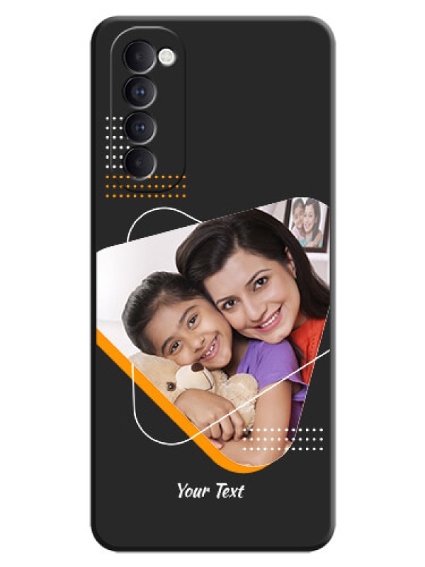 Custom Yellow Triangle - Photo on Space Black Soft Matte Phone Cover - Oppo Reno 4 Pro