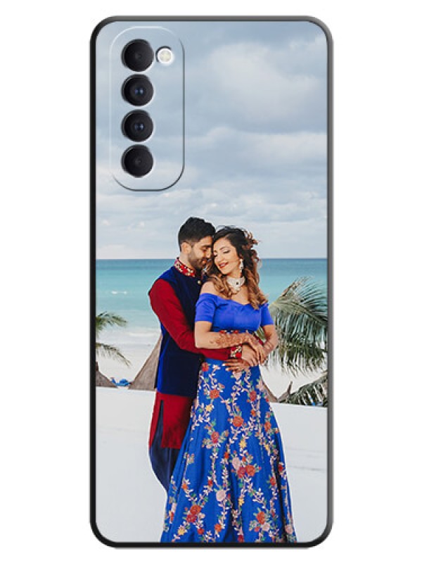 Custom Full Single Pic Upload On Space Black Personalized Soft Matte Phone Covers -Oppo Reno 4 Pro