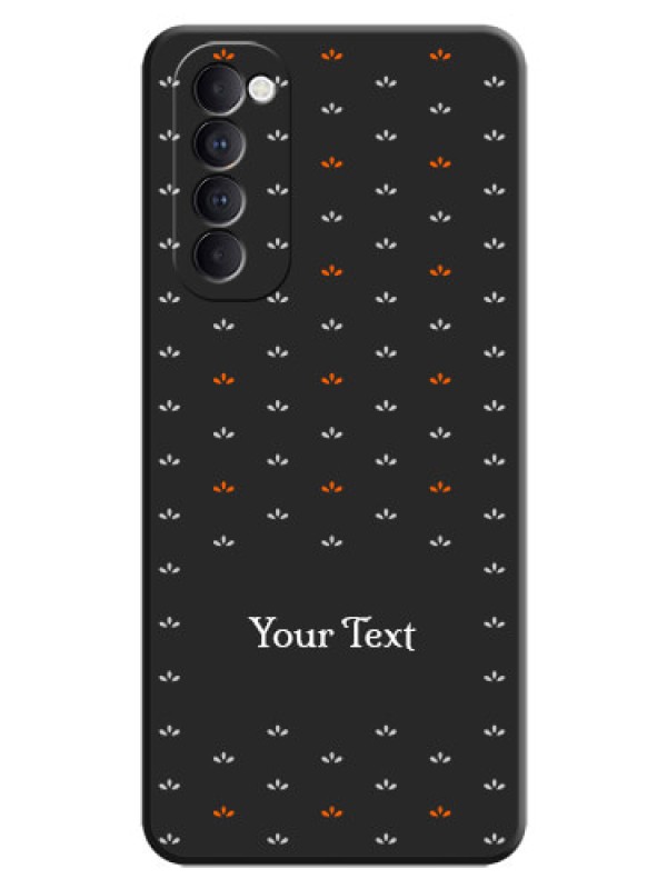 Custom Simple Pattern With Custom Text On Space Black Personalized Soft Matte Phone Covers -Oppo Reno 4 Pro
