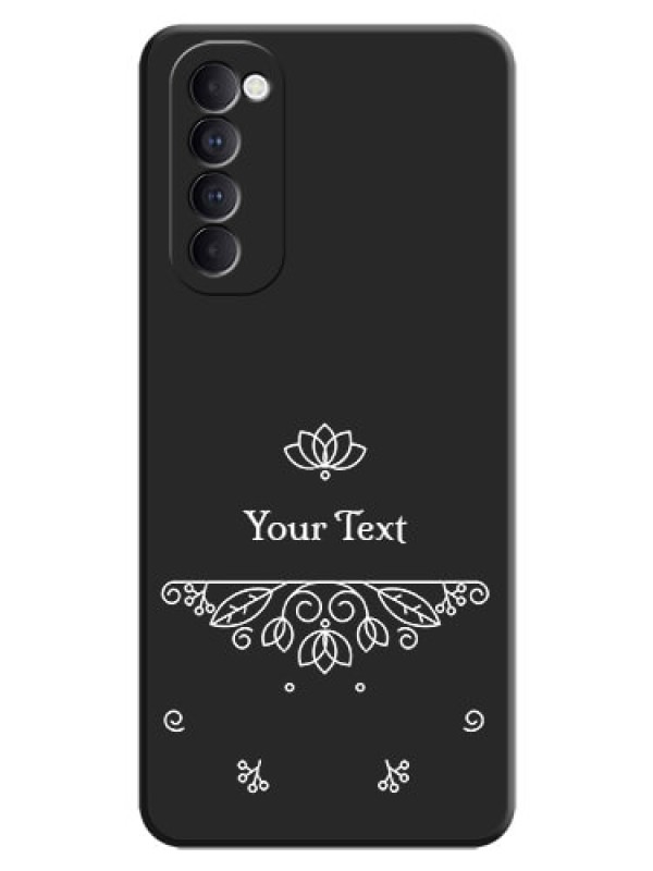 Custom Lotus Garden Custom Text On Space Black Personalized Soft Matte Phone Covers -Oppo Reno 4 Pro