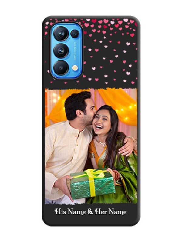 Custom Fall in Love with Your Partner  on Photo on Space Black Soft Matte Phone Cover - Reno 5 Pro