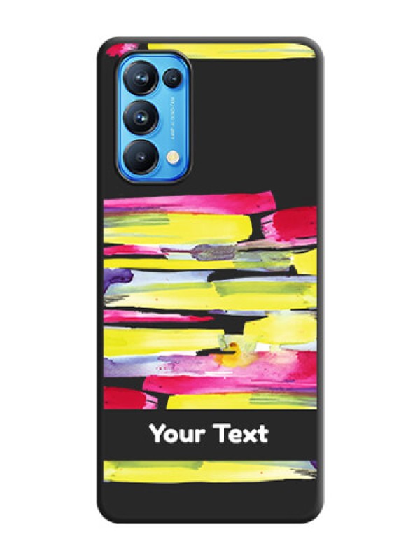 Custom Brush Coloured on Space Black Personalized Soft Matte Phone Covers - Reno 5 Pro