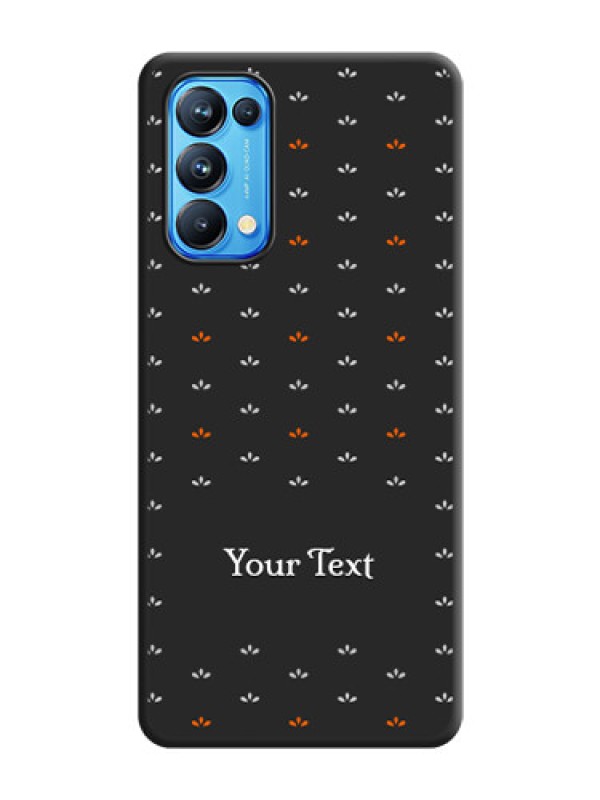 Custom Simple Pattern With Custom Text On Space Black Personalized Soft Matte Phone Covers -Oppo Reno 5 Pro 5G