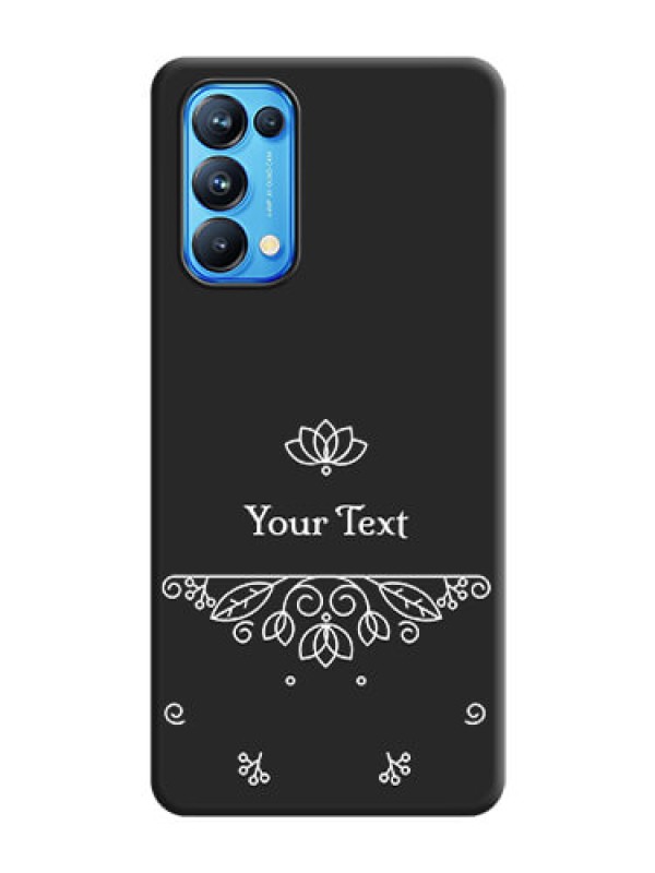 Custom Lotus Garden Custom Text On Space Black Personalized Soft Matte Phone Covers -Oppo Reno 5 Pro 5G