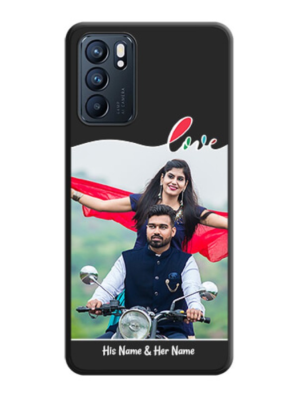 Custom Fall in Love Pattern with Picture on Photo on Space Black Soft Matte Mobile Case - Oppo Reno 6 5G