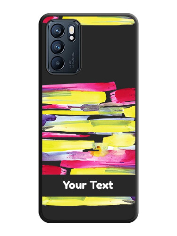 Custom Brush Coloured on Space Black Personalized Soft Matte Phone Covers - Oppo Reno 6 5G