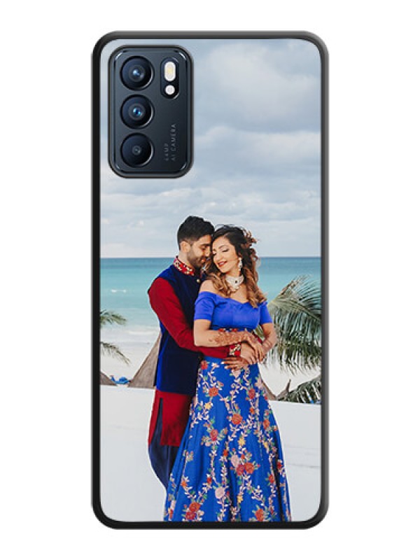 Custom Full Single Pic Upload On Space Black Personalized Soft Matte Phone Covers -Oppo Reno 6 5G