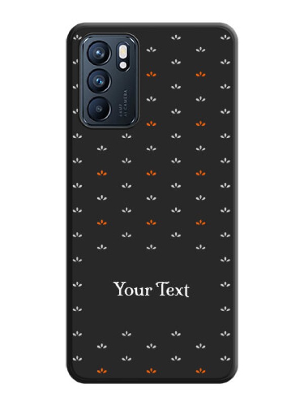 Custom Simple Pattern With Custom Text On Space Black Personalized Soft Matte Phone Covers -Oppo Reno 6 5G