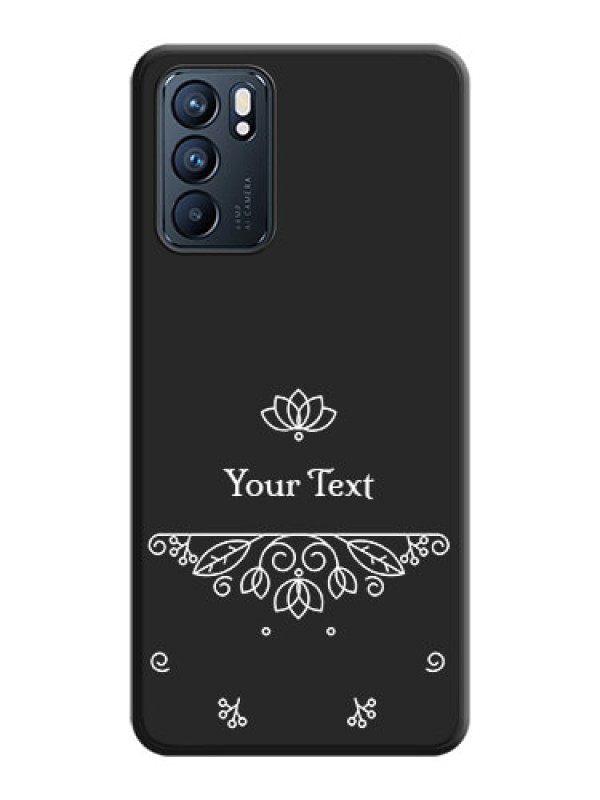 Custom Lotus Garden Custom Text On Space Black Personalized Soft Matte Phone Covers -Oppo Reno 6 5G