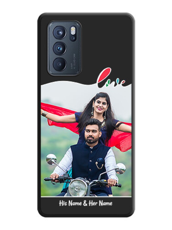 Custom Fall in Love Pattern with Picture on Photo on Space Black Soft Matte Mobile Case - Oppo Reno 6 Pro 5G