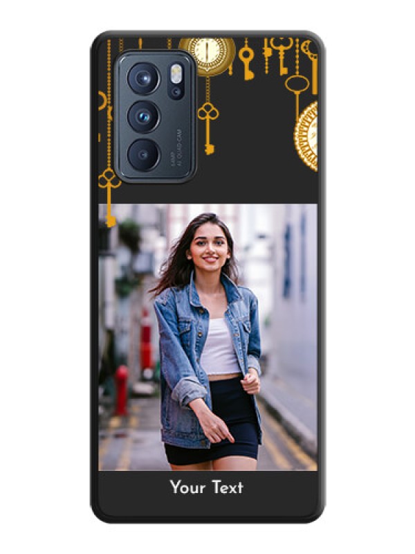 Custom Decorative Design with Text on Space Black Custom Soft Matte Back Cover - Oppo Reno 6 Pro 5G