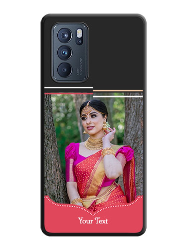 Custom Classic Plain Design with Name on Photo on Space Black Soft Matte Phone Cover - Oppo Reno 6 Pro 5G
