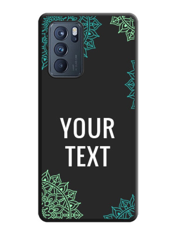 Custom Your Name with Floral Design on Space Black Custom Soft Matte Back Cover - Oppo Reno 6 Pro 5G