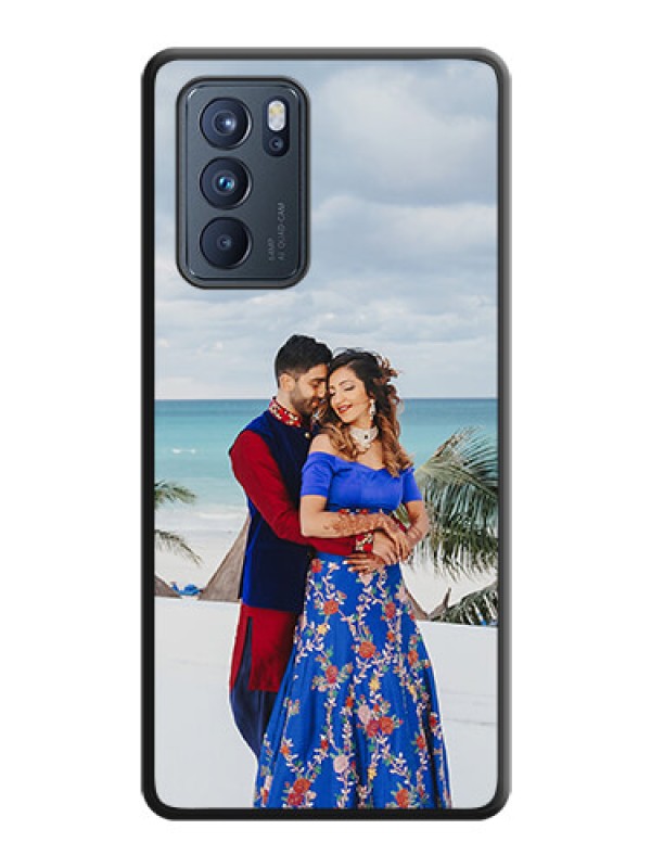 Custom Full Single Pic Upload On Space Black Personalized Soft Matte Phone Covers -Oppo Reno 6 Pro 5G