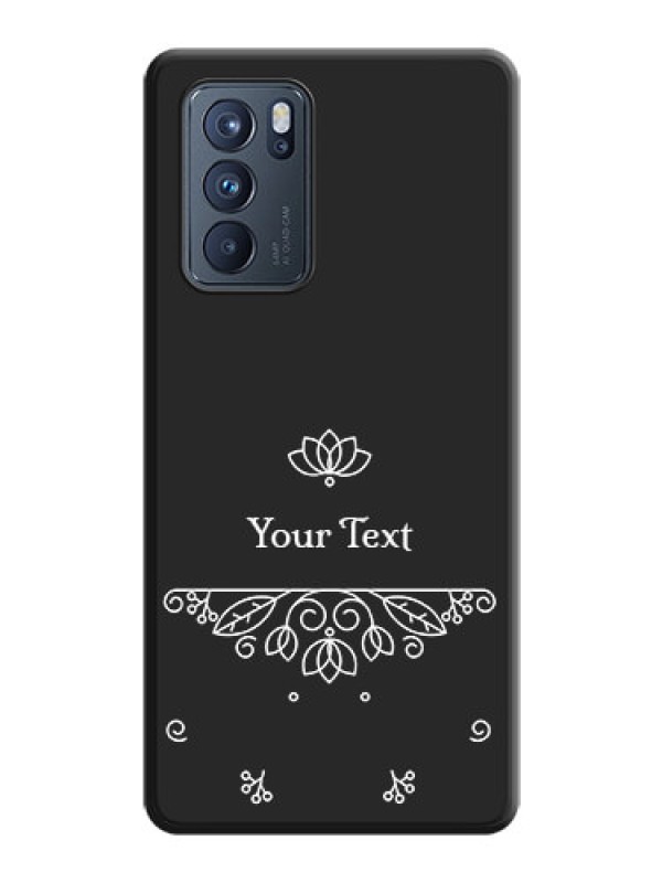 Custom Lotus Garden Custom Text On Space Black Personalized Soft Matte Phone Covers -Oppo Reno 6 Pro 5G