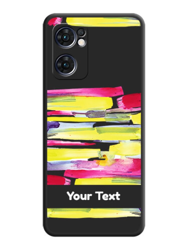 Custom Brush Coloured on Space Black Personalized Soft Matte Phone Covers - Oppo Reno 7 5G