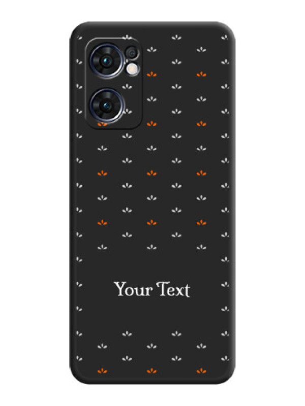Custom Simple Pattern With Custom Text On Space Black Personalized Soft Matte Phone Covers -Oppo Reno 7 5G