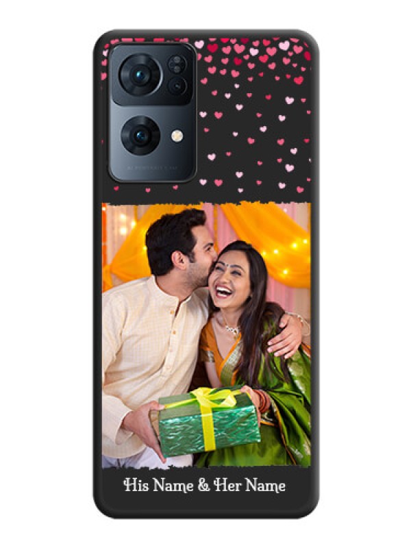 Custom Fall in Love with Your Partner  on Photo on Space Black Soft Matte Phone Cover - Oppo Reno 7 Pro 5G
