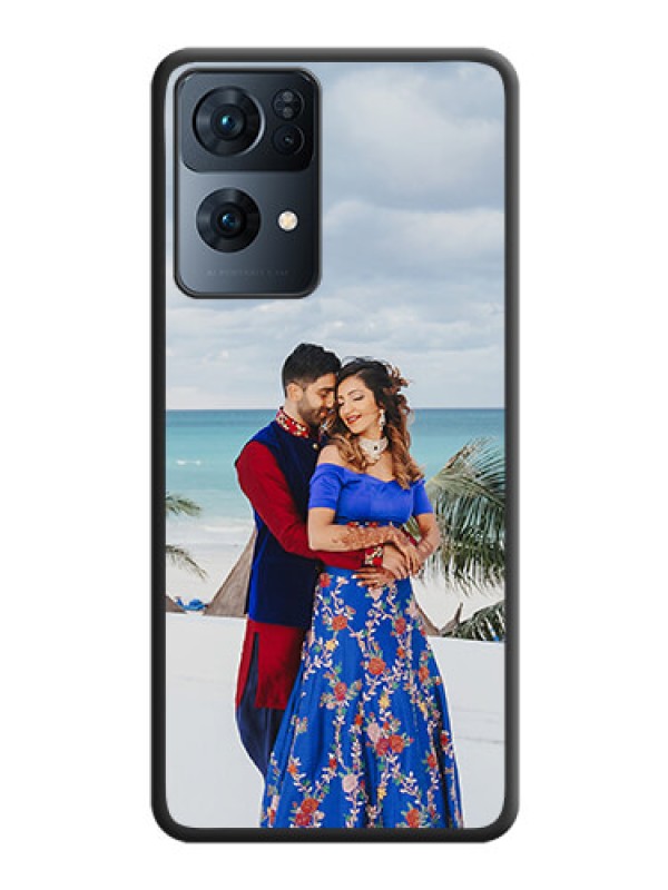 Custom Full Single Pic Upload On Space Black Personalized Soft Matte Phone Covers -Oppo Reno 7 Pro 5G