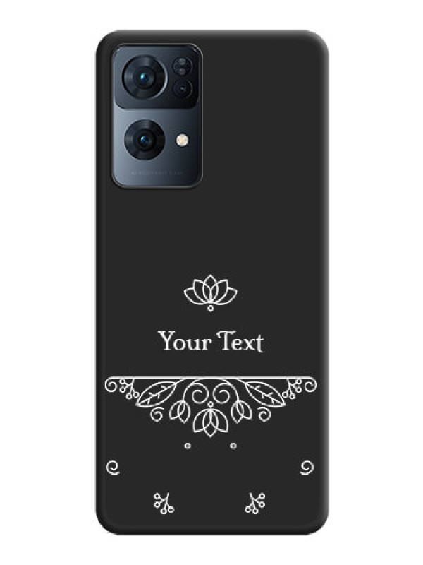 Custom Lotus Garden Custom Text On Space Black Personalized Soft Matte Phone Covers -Oppo Reno 7 Pro 5G