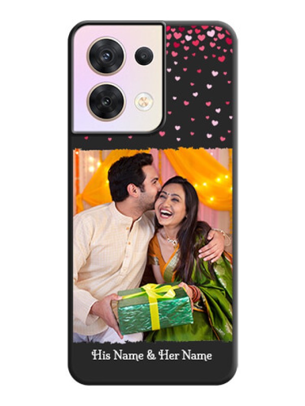 Custom Fall in Love with Your Partner  on Photo on Space Black Soft Matte Phone Cover - Oppo Reno 8 5G