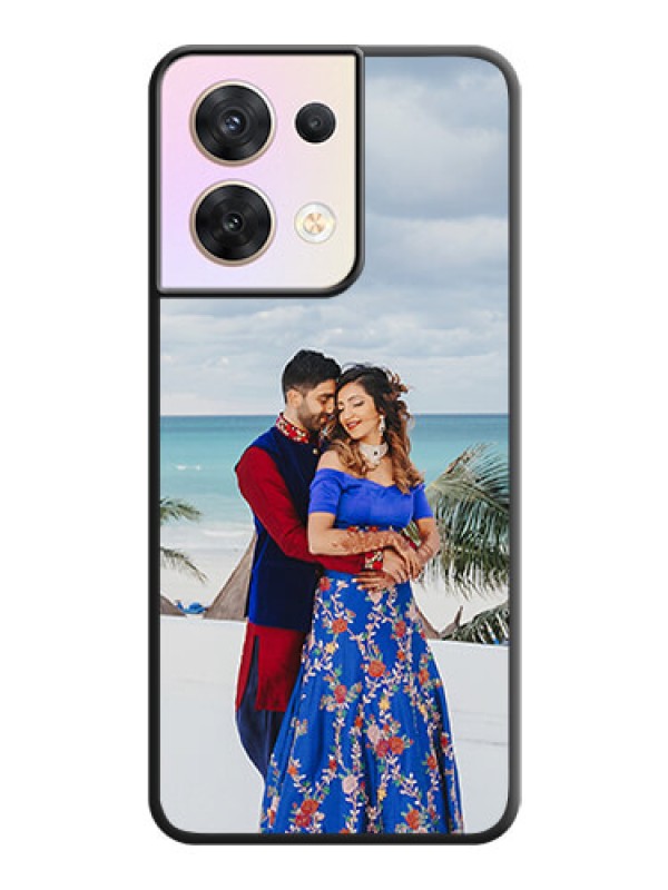 Custom Full Single Pic Upload On Space Black Personalized Soft Matte Phone Covers -Oppo Reno 8 5G