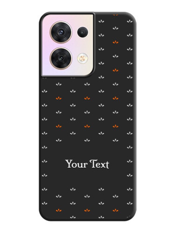 Custom Simple Pattern With Custom Text On Space Black Personalized Soft Matte Phone Covers -Oppo Reno 8 5G