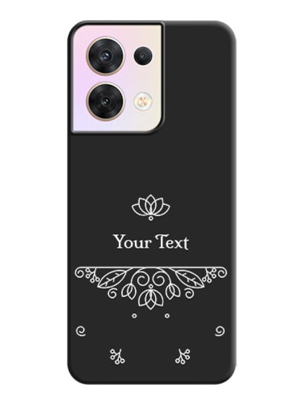 Custom Lotus Garden Custom Text On Space Black Personalized Soft Matte Phone Covers -Oppo Reno 8 5G
