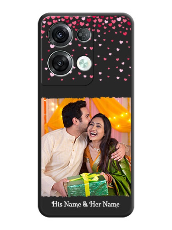 Custom Fall in Love with Your Partner  on Photo on Space Black Soft Matte Phone Cover - Oppo Reno 8 Pro 5G