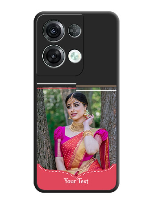 Custom Classic Plain Design with Name on Photo on Space Black Soft Matte Phone Cover - Oppo Reno 8 Pro 5G