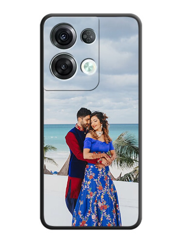 Custom Full Single Pic Upload On Space Black Personalized Soft Matte Phone Covers -Oppo Reno 8 Pro 5G
