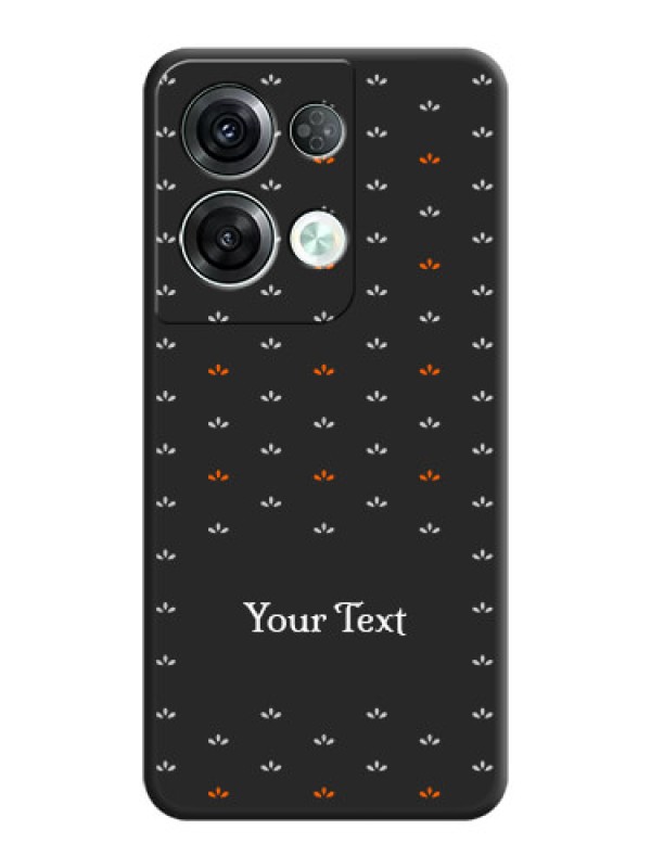 Custom Simple Pattern With Custom Text On Space Black Personalized Soft Matte Phone Covers -Oppo Reno 8 Pro 5G