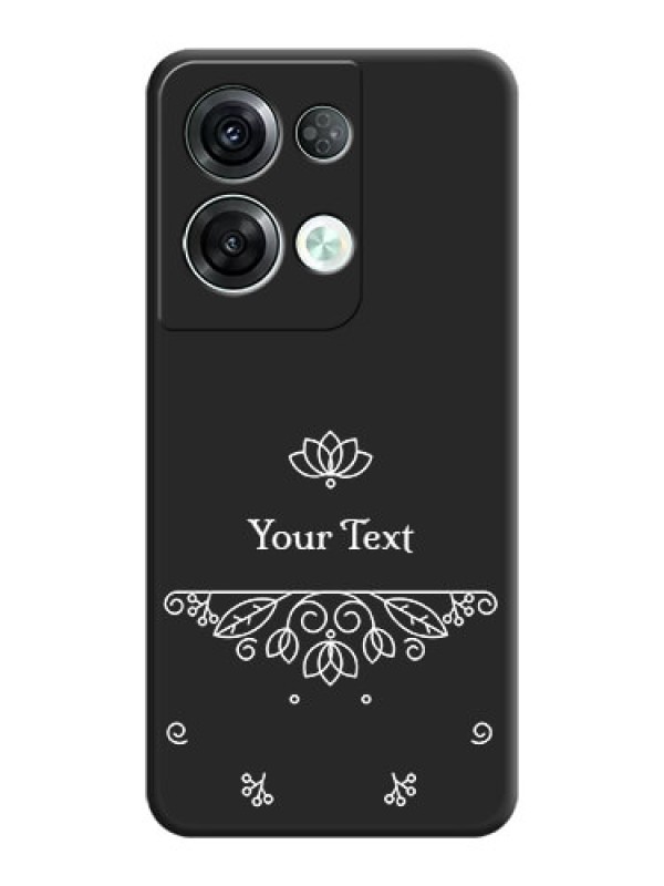 Custom Lotus Garden Custom Text On Space Black Personalized Soft Matte Phone Covers -Oppo Reno 8 Pro 5G