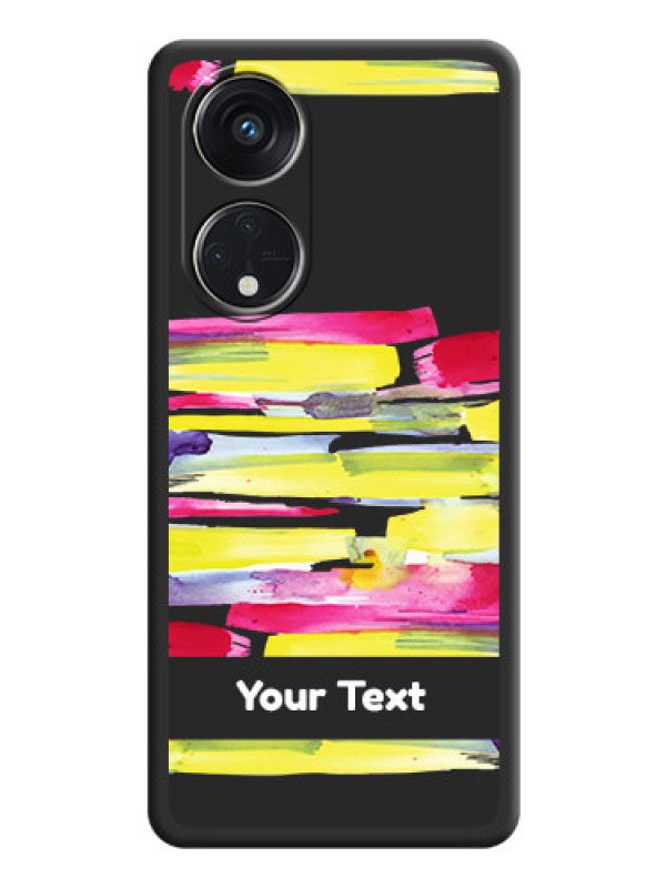 Custom Brush Coloured on Space Black Personalized Soft Matte Phone Covers - Oppo Reno 8T 5G