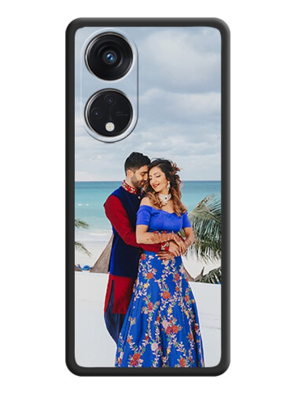 Custom Full Single Pic Upload On Space Black Personalized Soft Matte Phone Covers -Oppo Reno 8T 5G