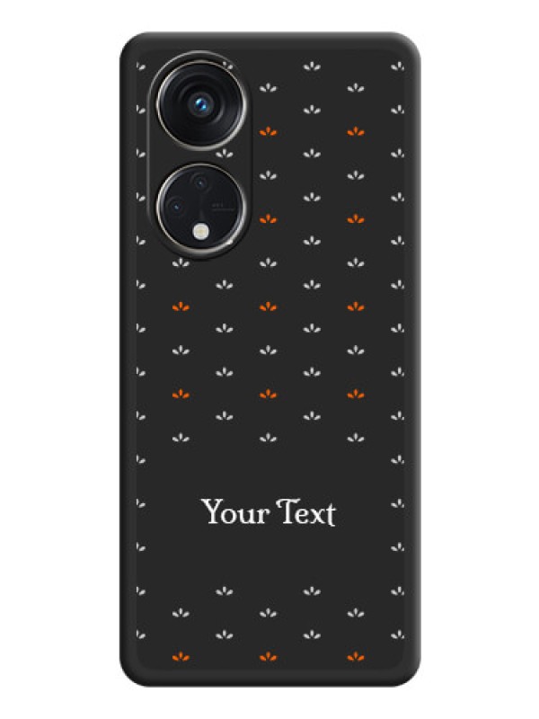 Custom Simple Pattern With Custom Text On Space Black Personalized Soft Matte Phone Covers -Oppo Reno 8T 5G