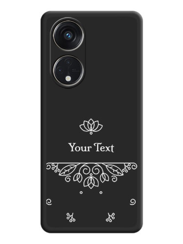 Custom Lotus Garden Custom Text On Space Black Personalized Soft Matte Phone Covers -Oppo Reno 8T 5G