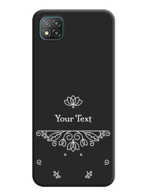 Custom Lotus Garden Custom Text On Space Black Personalized Soft Matte Phone Covers -Poco C3