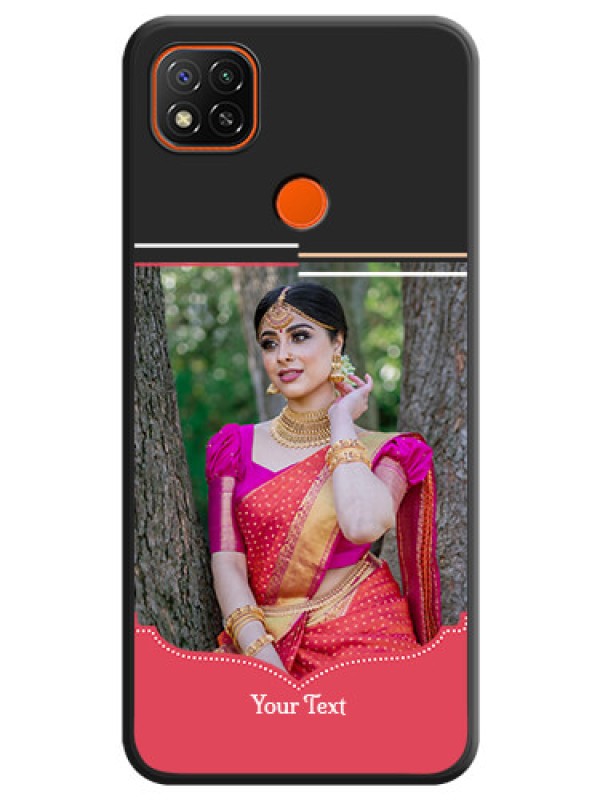 Custom Classic Plain Design with Name on Photo on Space Black Soft Matte Phone Cover - Poco C31