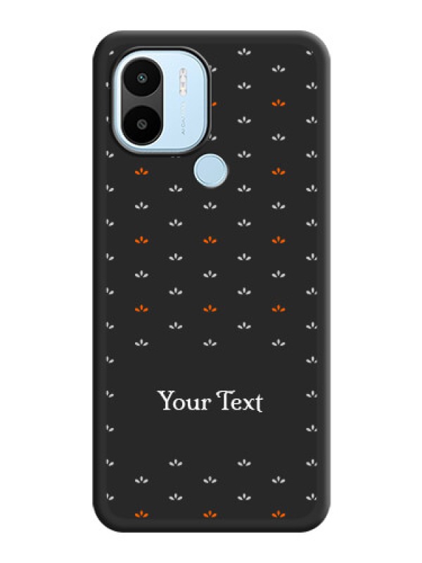 Custom Simple Pattern With Custom Text On Space Black Personalized Soft Matte Phone Covers -Poco C50