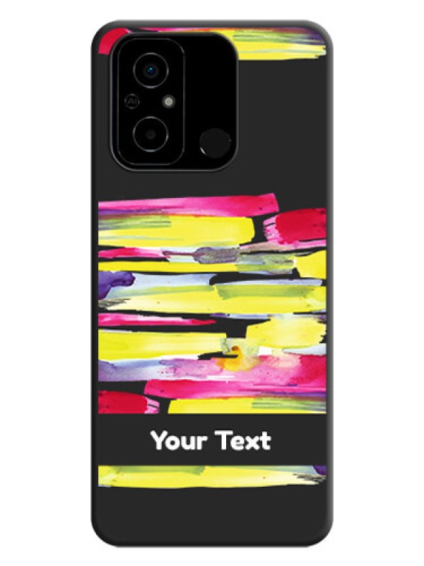 Custom Brush Coloured on Space Black Personalized Soft Matte Phone Covers - Poco C55